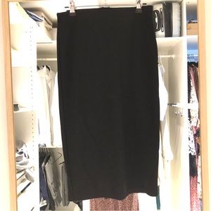 Black pencil skirt midi length